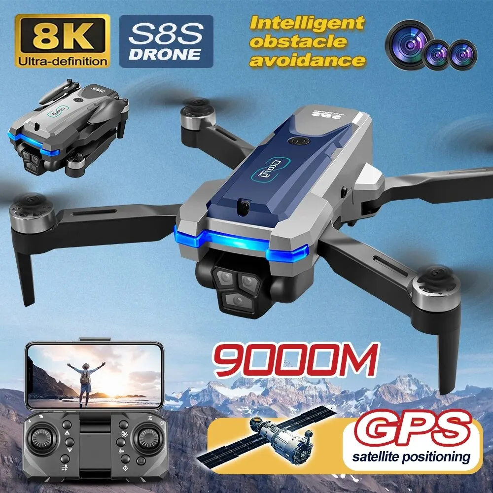 Drone Battery Case - Dobrável RC S8S GPS Drone, 5G