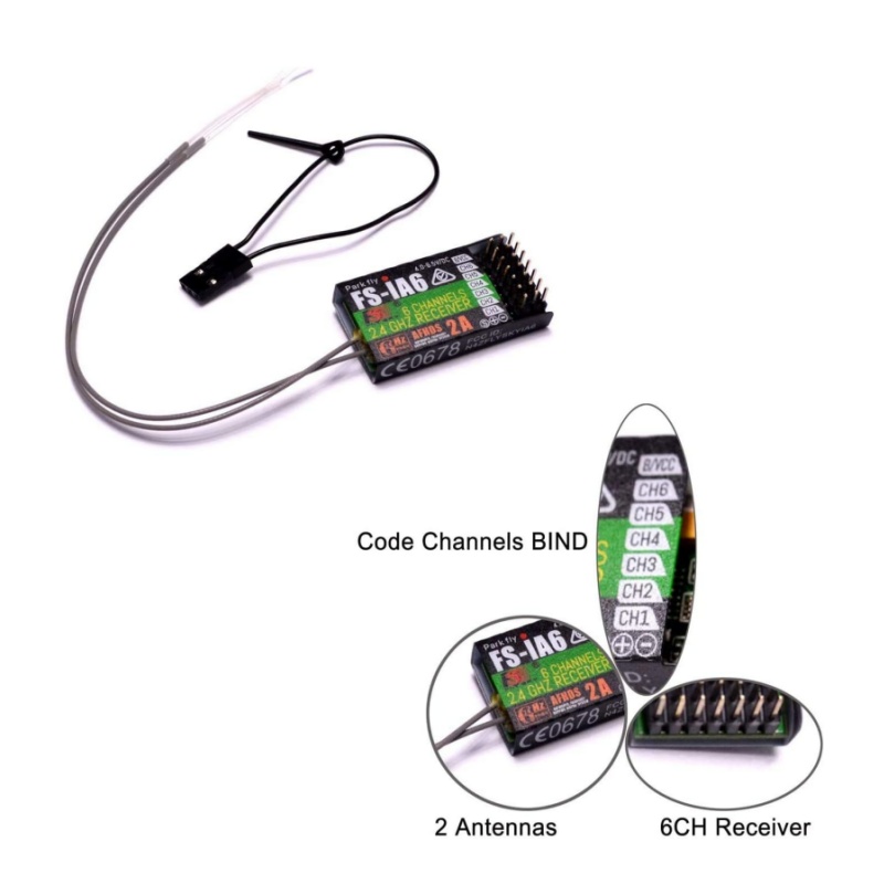 Flysky FS-IA6 Receptor 6CH Ant - Drone Battery Plate avaliação e preço