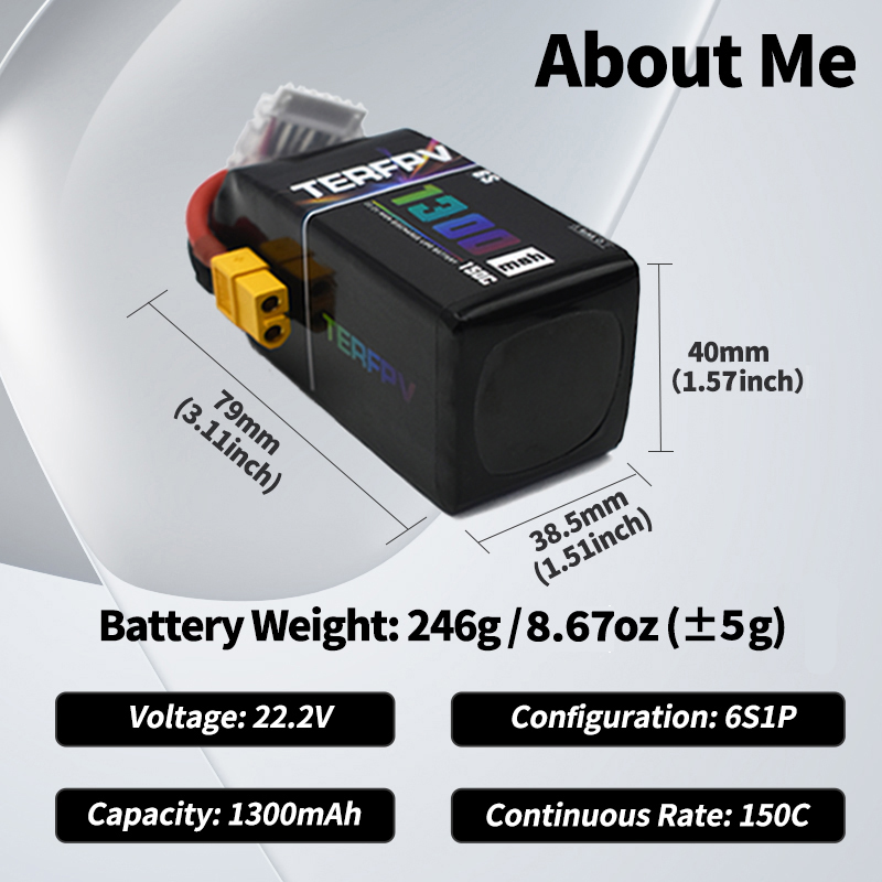 Bateria Lipo TERFPV 6S 22.2V 1 - Drone Battery Lipo avaliação e preço