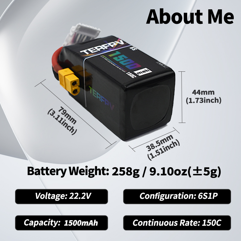 Bateria Lipo TERFPV 6S 22.2V 1 - Drone Battery Lipo avaliação e preço