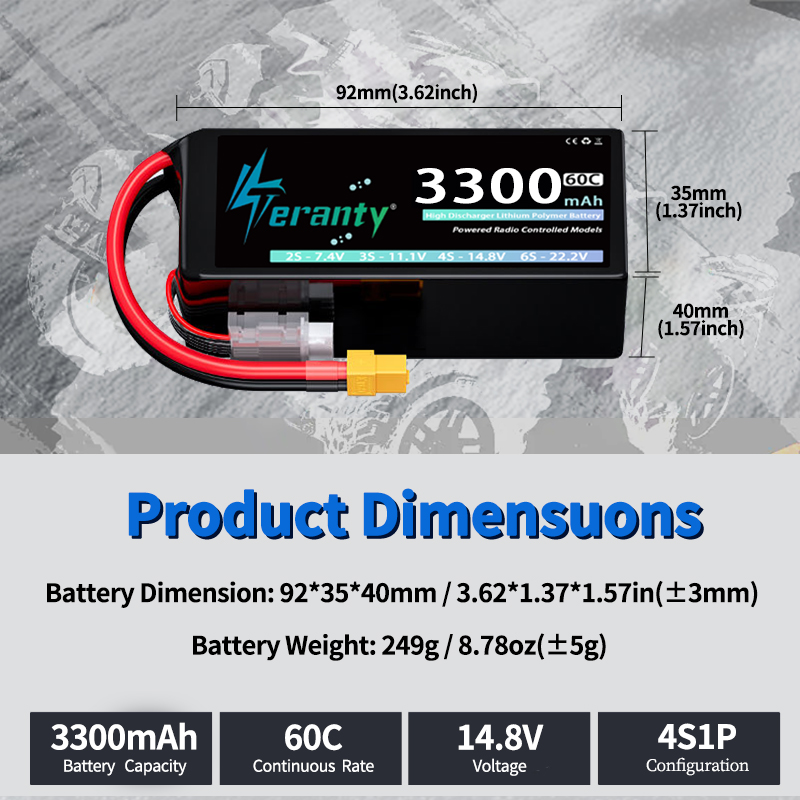 Bateria Lipo TERANTY 4S 3300mA - Drone Battery Plate avaliação e preço