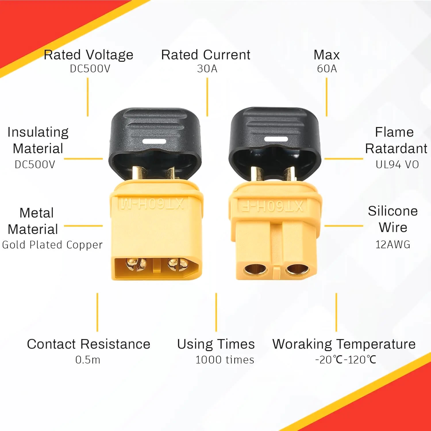 Conector XT60 com Carcaça Prot - Drone Battery Connector avaliação e preço