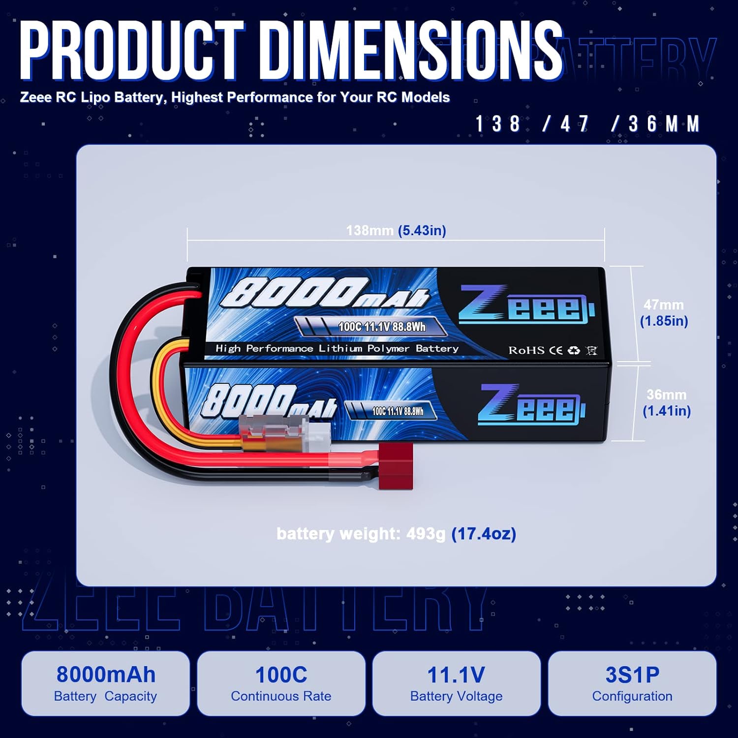 Zeee lipo 3s 8000mah bateria 1 - Drone Battery 4S avaliação e preço