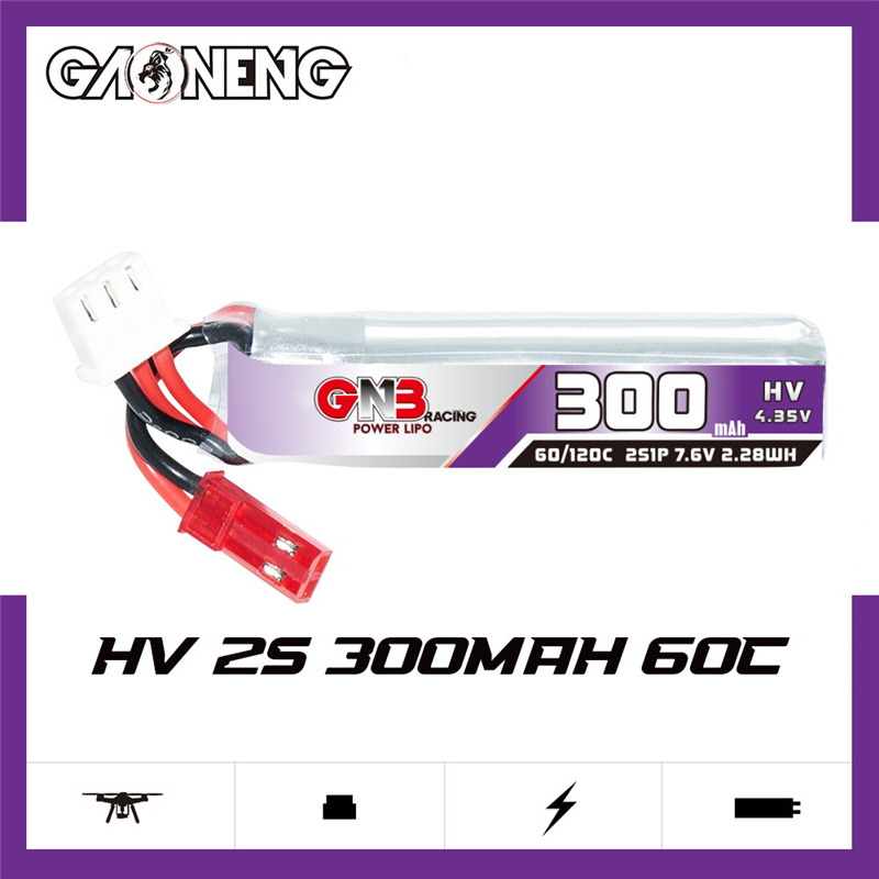GAONENG GNB 2S 7.6V 300mAh 60C - Drone Battery Connector avaliação e preço